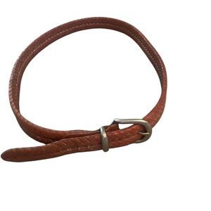Coach Brown Braided Leather Belt